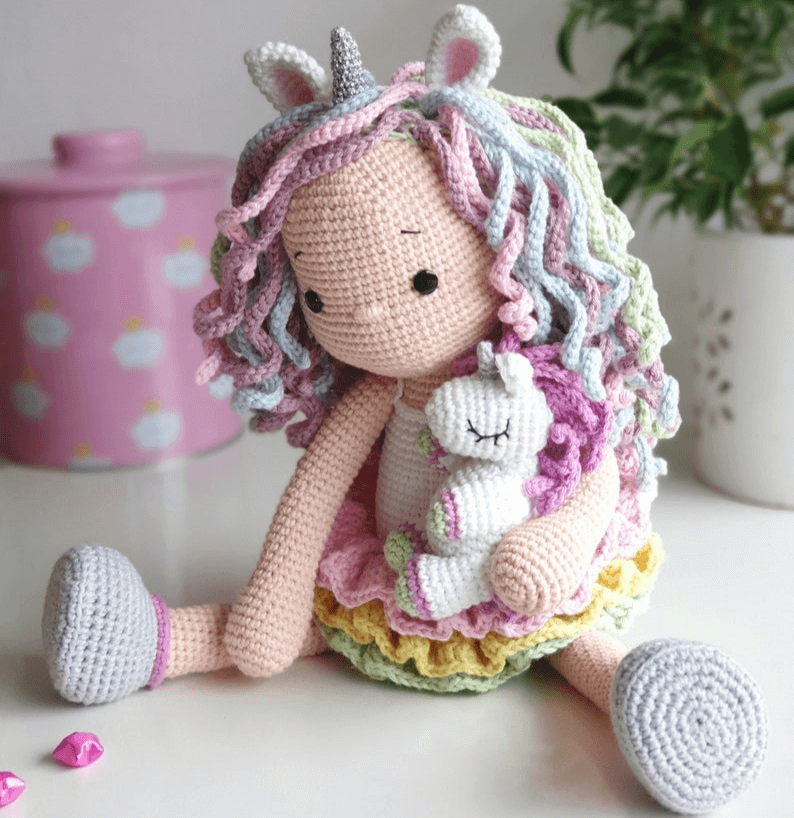 E-book : Lou the unicorn - Crochet Pattern