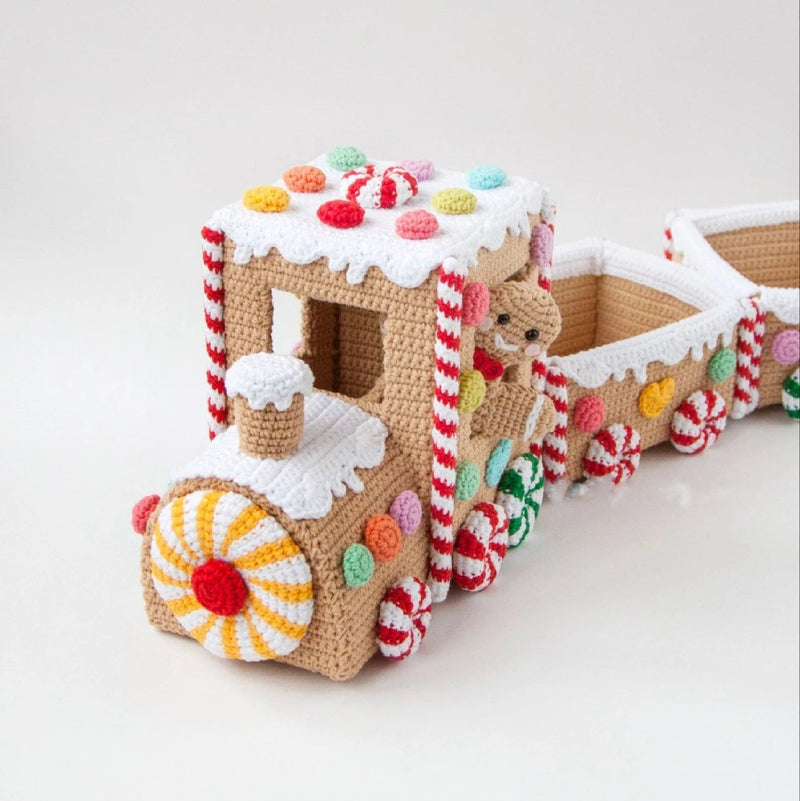 Gingerbread Train Engine - Crochet Pattern